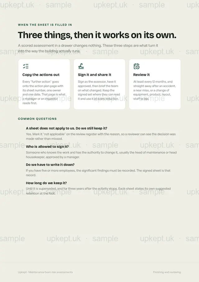 Page 5 of Maintenance team risk assessments