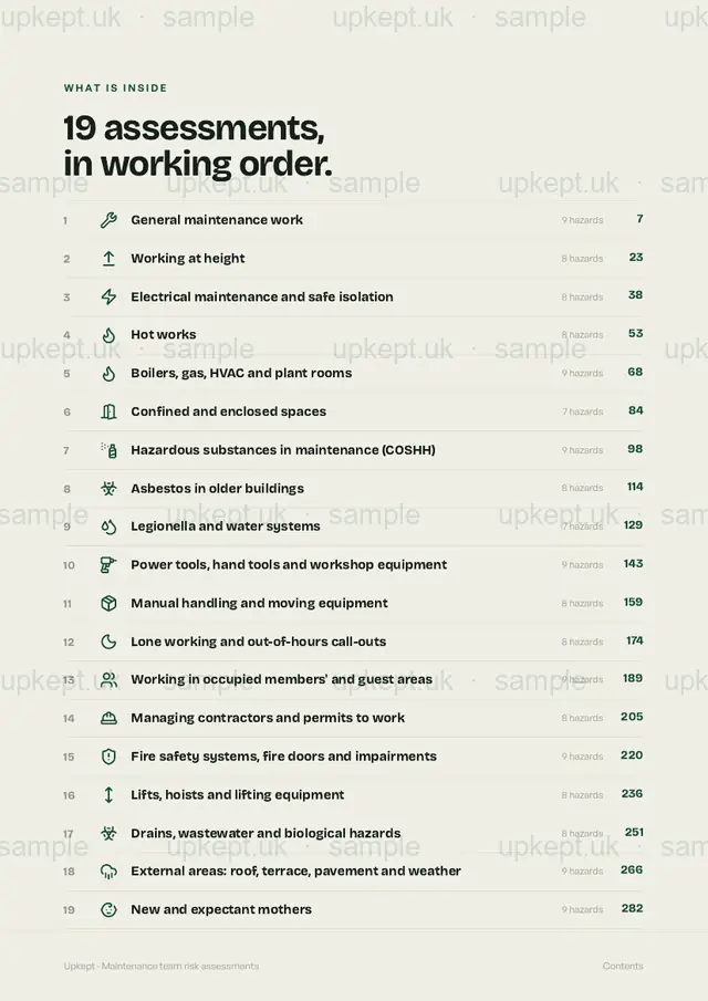 Page 6 of Maintenance team risk assessments