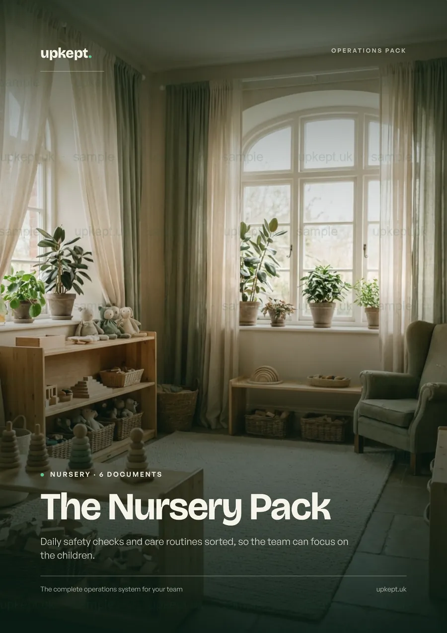 Sample page from the The Nursery Pack