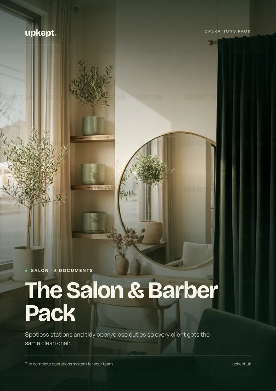 Sample page from the The Salon & Barber Pack