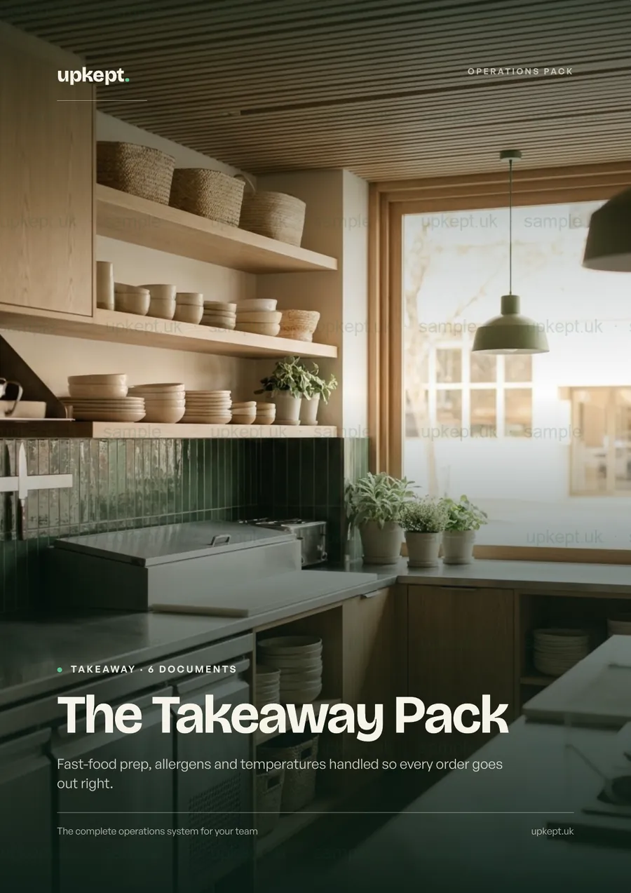 Sample page from the The Takeaway Pack